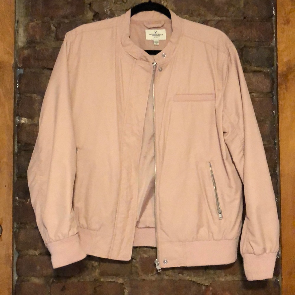 COPY - Baby Pink American Eagle Bomber Jacket
